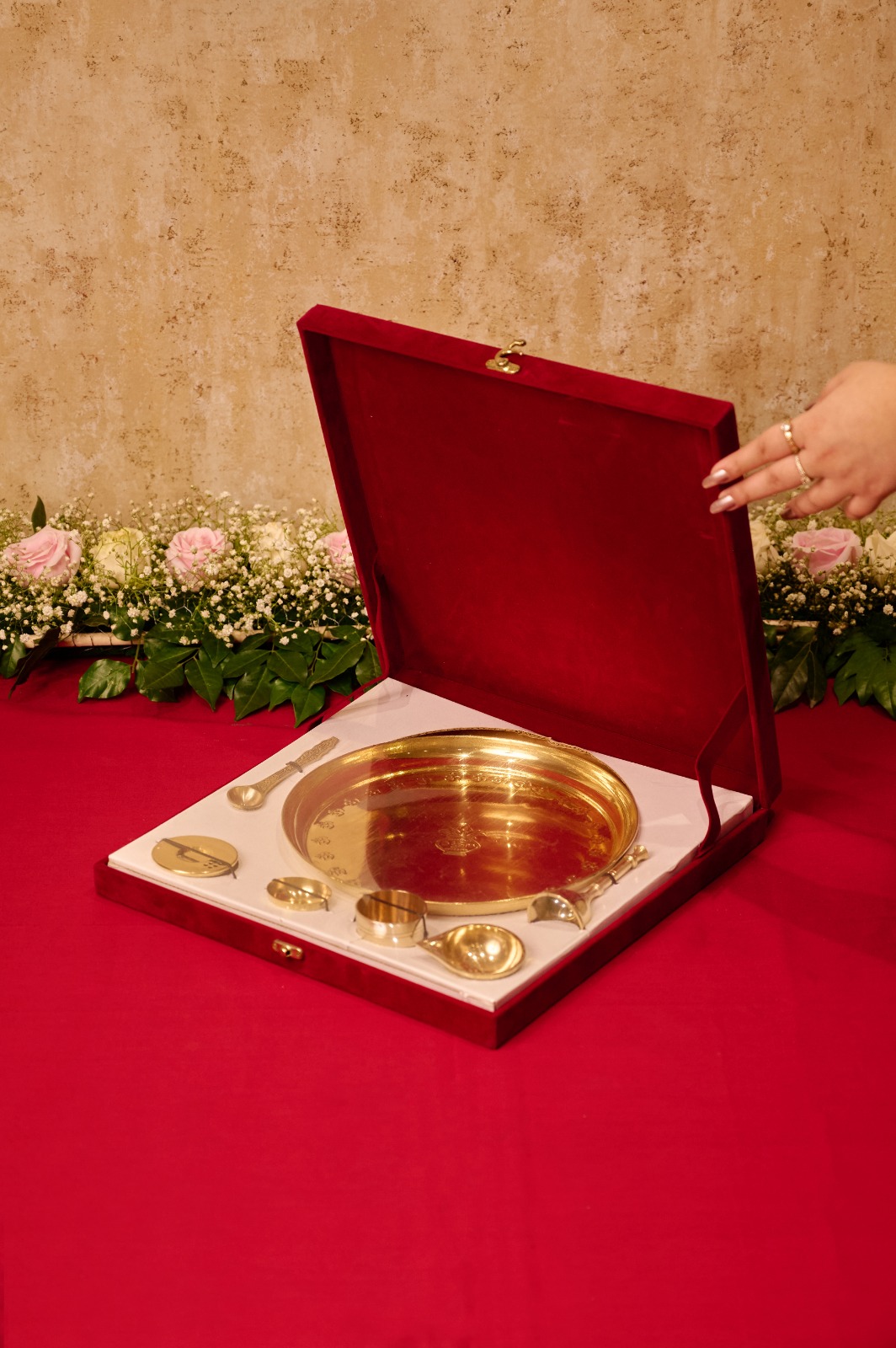 BRASS MANGAL POOJA THALI SET